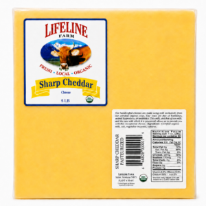 LF4 - Cheddar Sharp (O) 5 LB Block- PRICE PER POUND