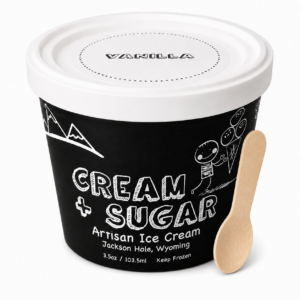 AACS3 - Vanilla Mini Cup w/ Spoon - NEW SIZE!